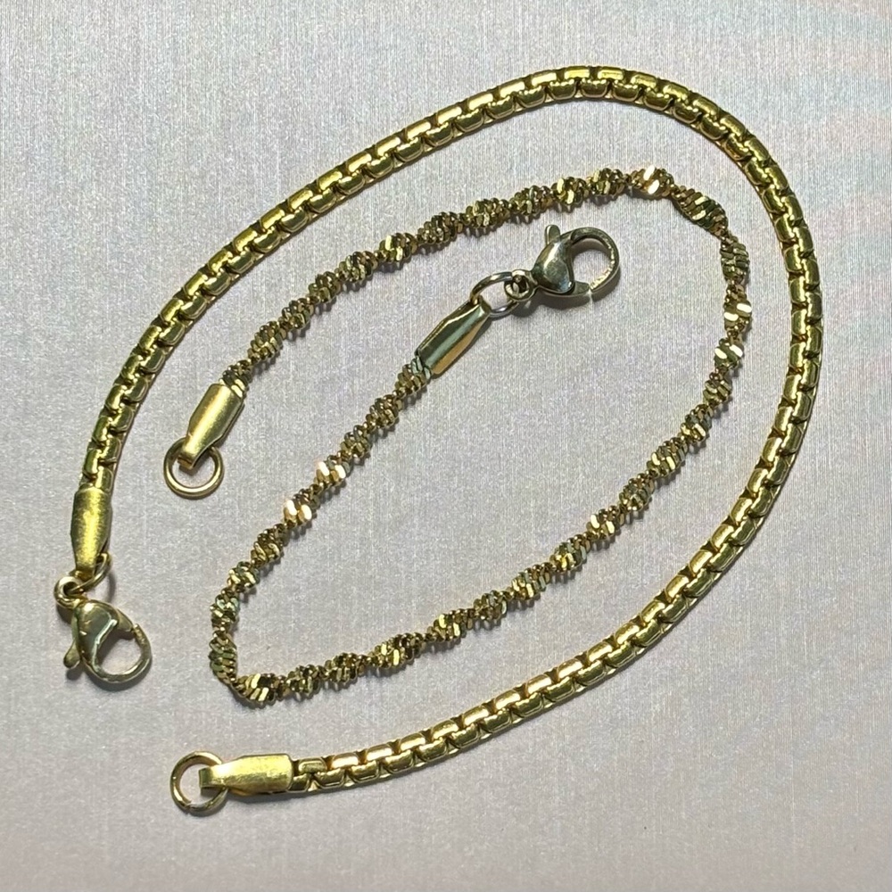 ✨ Two Luxury Gold Stainless Steel Bracelets ✨